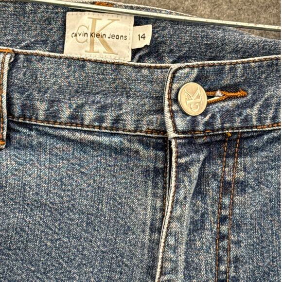 Calvin Klein Vintage 90s Bootcut Denim Blue Jeans Women 14 - Picture 4 of 9